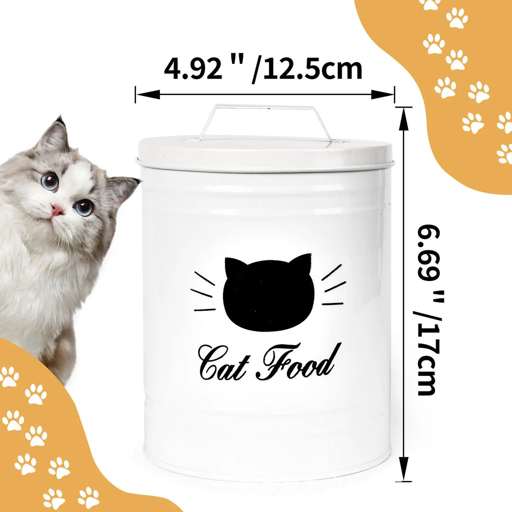 American style 500ml iron sheet storage can with independent inner box in black or white