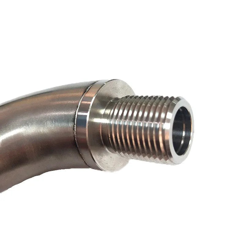 M18 x 1.5 automotive temperature sensor adapter with gas flow cross over function