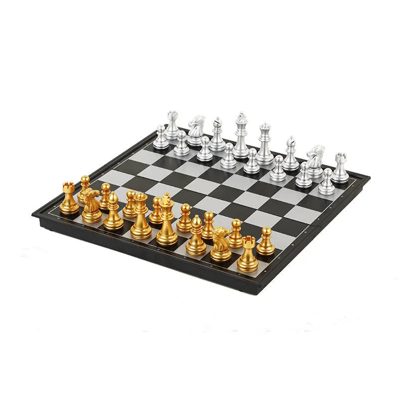 Portable folding ABS plastic chessboard 32cm x 25cm for students and children