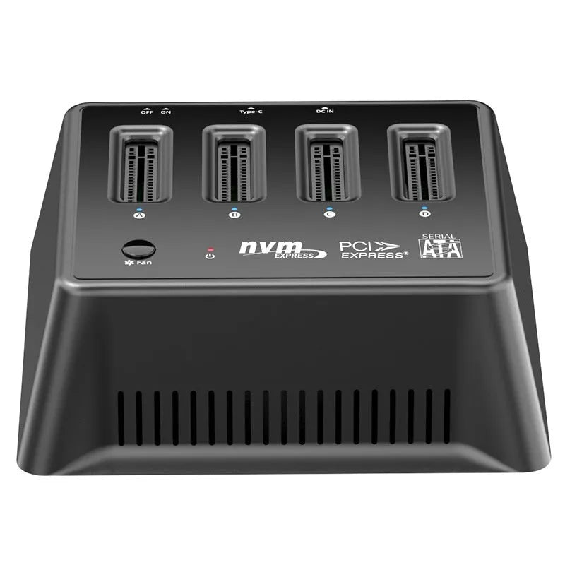 Aluminium alloy M2 SSD enclosure base in K30174P2 colour, showing its 90mm length.