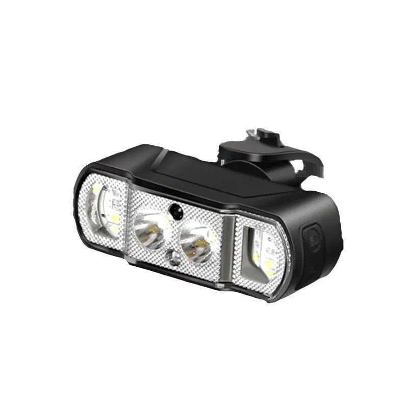 Black ABS bicycle headlight with XPG-LED lamp bead and rechargeable battery