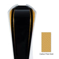 PS5 light bar film sticker in carbon fibre pattern showing blue, gold, pink, and red colour options.