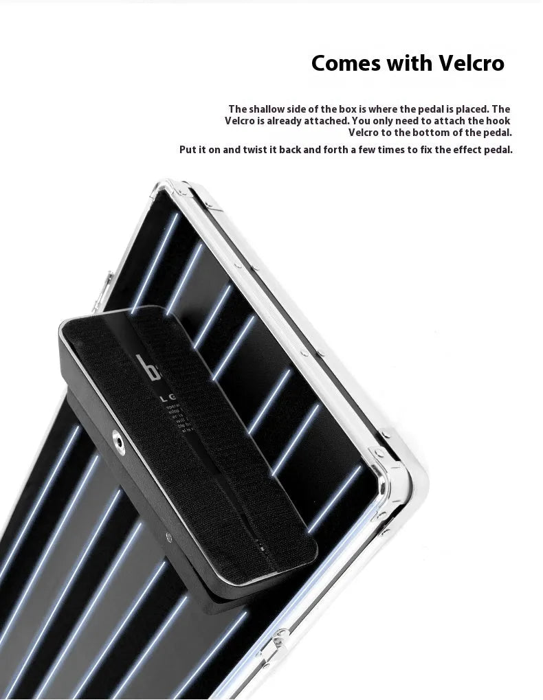 T-EC8 trumpet style guitar pedal flight box case for effect device storage and transport