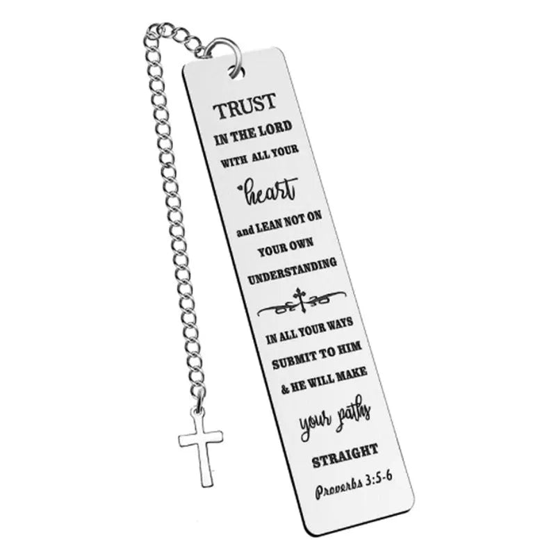 Stainless steel family Bible verse bookmark with European design in CFS5170 steel colour