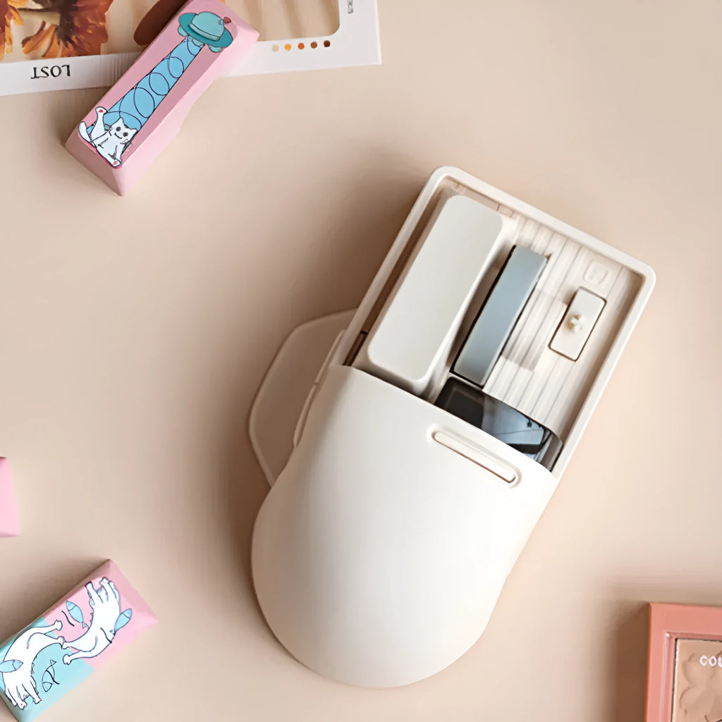 Xiaoqiao wireless gaming mouse in Tofu colour with seven buttons and scroll wheel