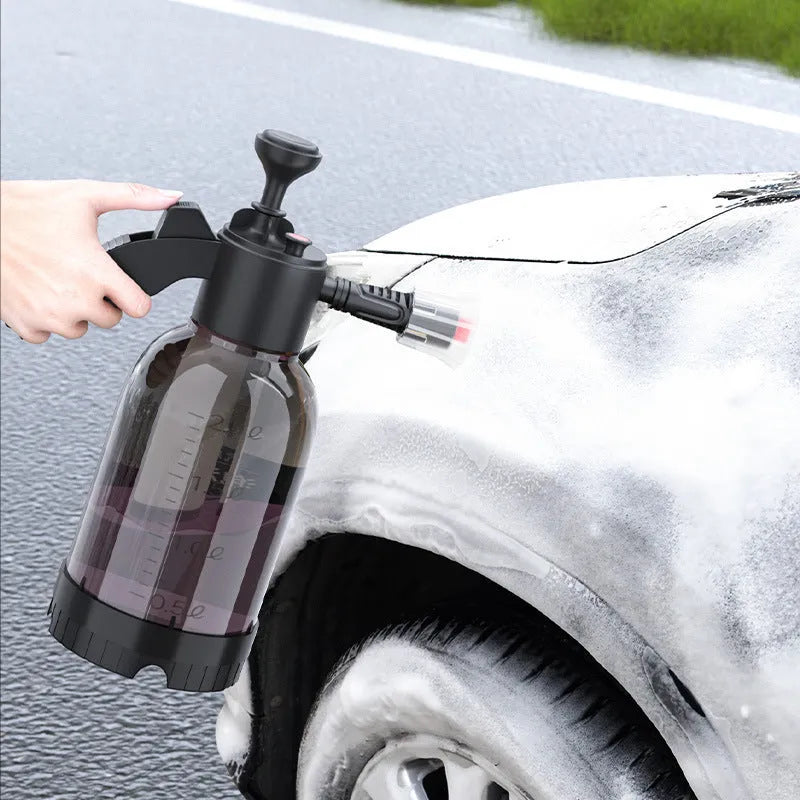 Black 2L foam watering can handheld sprayer with switch lock and aluminium oxide tie rod