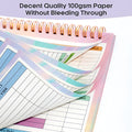 B5 budget tally notebook with blue PP cover and spiral binding for tracking income and expenses.