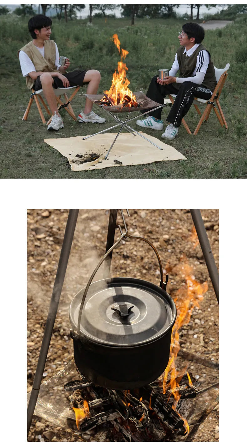 Stainless steel barbecue grill and net set for five people or more in silver finish