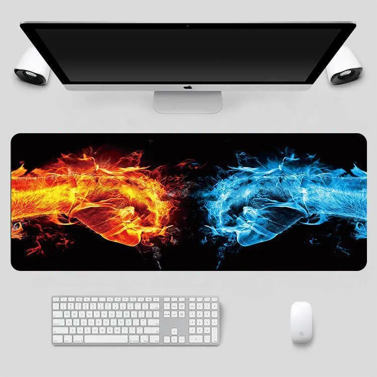 Thickened lengthened non-slip mouse pad with rubber base and cloth surface in 400x900mm size