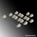 Keyboard stabiliser accessories set showing Black and Milky White components for 6.25U and 7U spacebar mechanical keyboards
