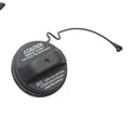 Black plastic Toyota fuel tank cap with snap-type fitting mechanism