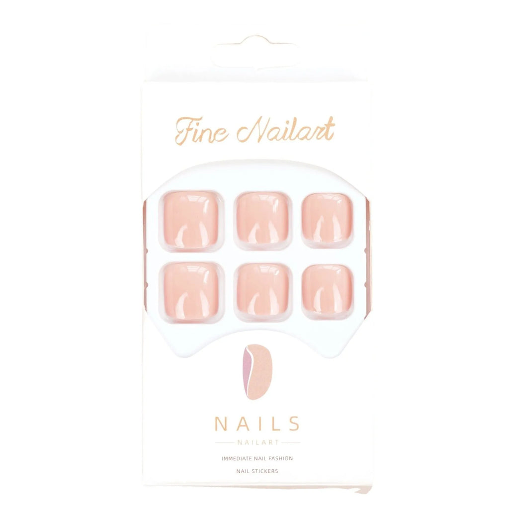 Fashion personality toe nail stickers finished product in skin colour with glue application