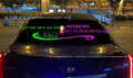 Car voice control rhythm lamp with electroluminescent panel showing colour-changing patterns