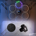 Black smart boxing target with coloured lights and hanging design for home fitness training