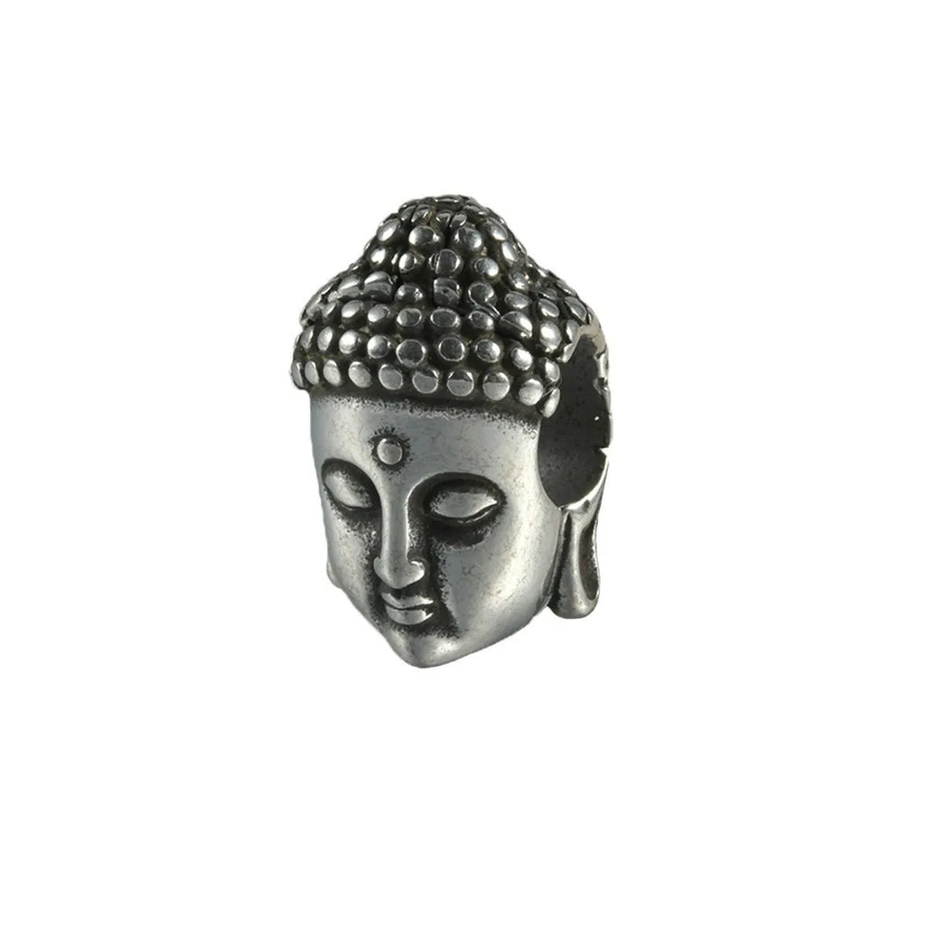 Stainless steel hollow skull Buddha earrings in electroplated colours for alternative hip hop fashion
