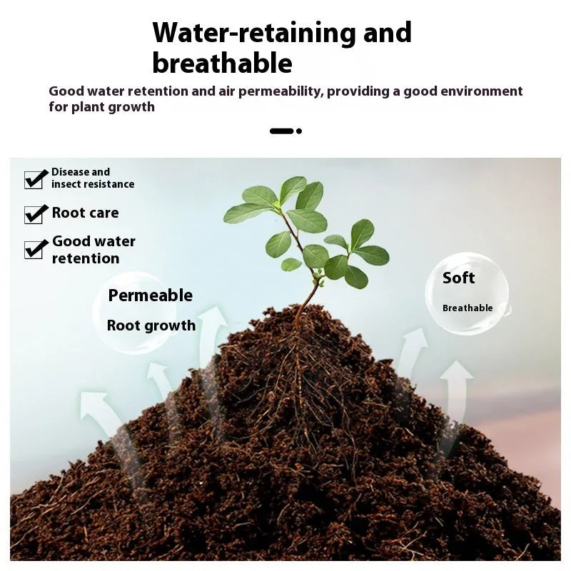 Nutrient soil blocks for vegetable planting showing different particle size specifications from 30mm to 100mm