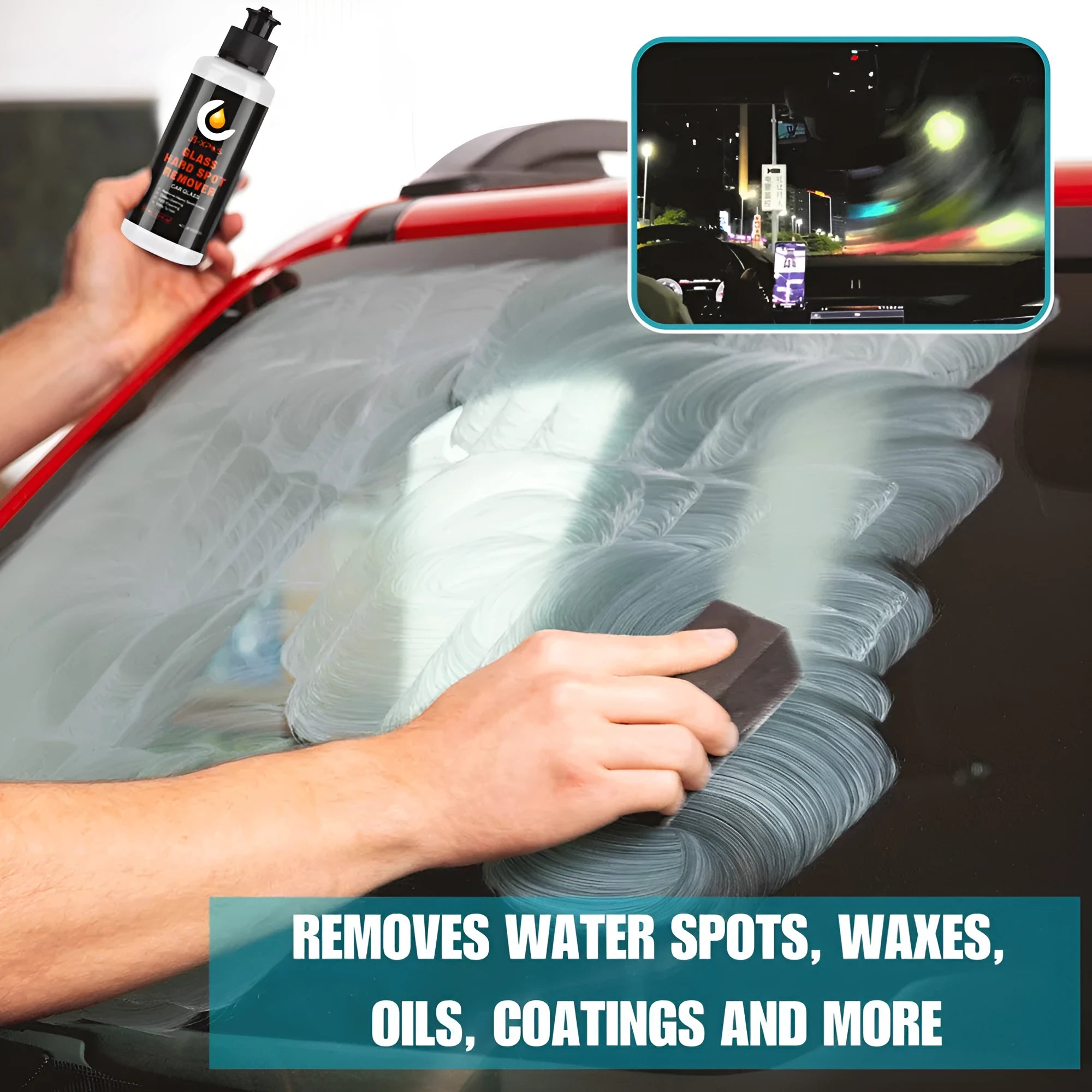Glass cleaning cream tube for car windscreen oil film removal in 50ml, 100ml and 200ml sizes