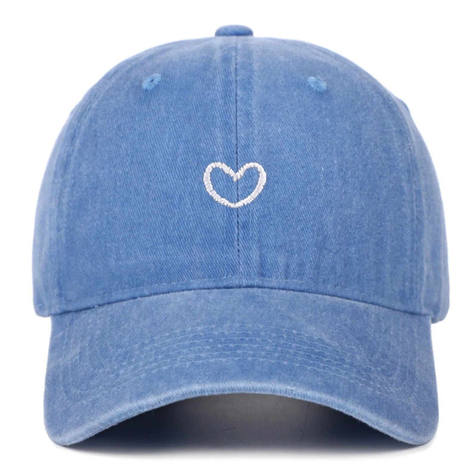 Cotton baseball cap with embroidered small love motif in adjustable size