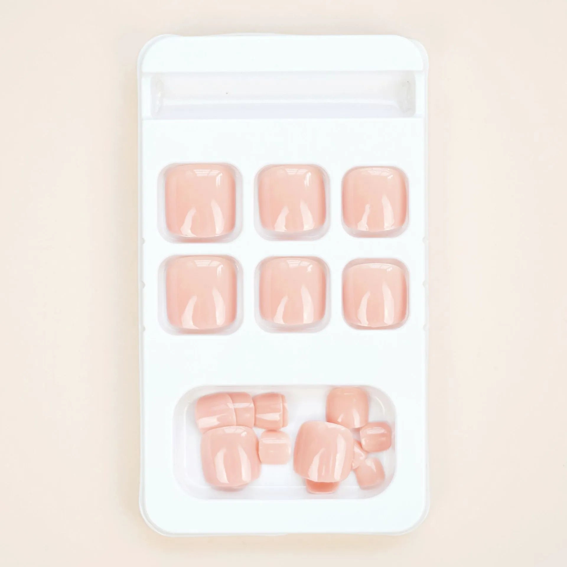 Fashion personality toe nail stickers finished product in skin colour with glue application