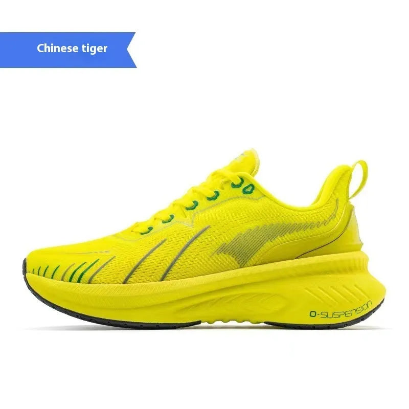 Low-top running shoes with PU mesh upper and rubber sole in multiple colour options