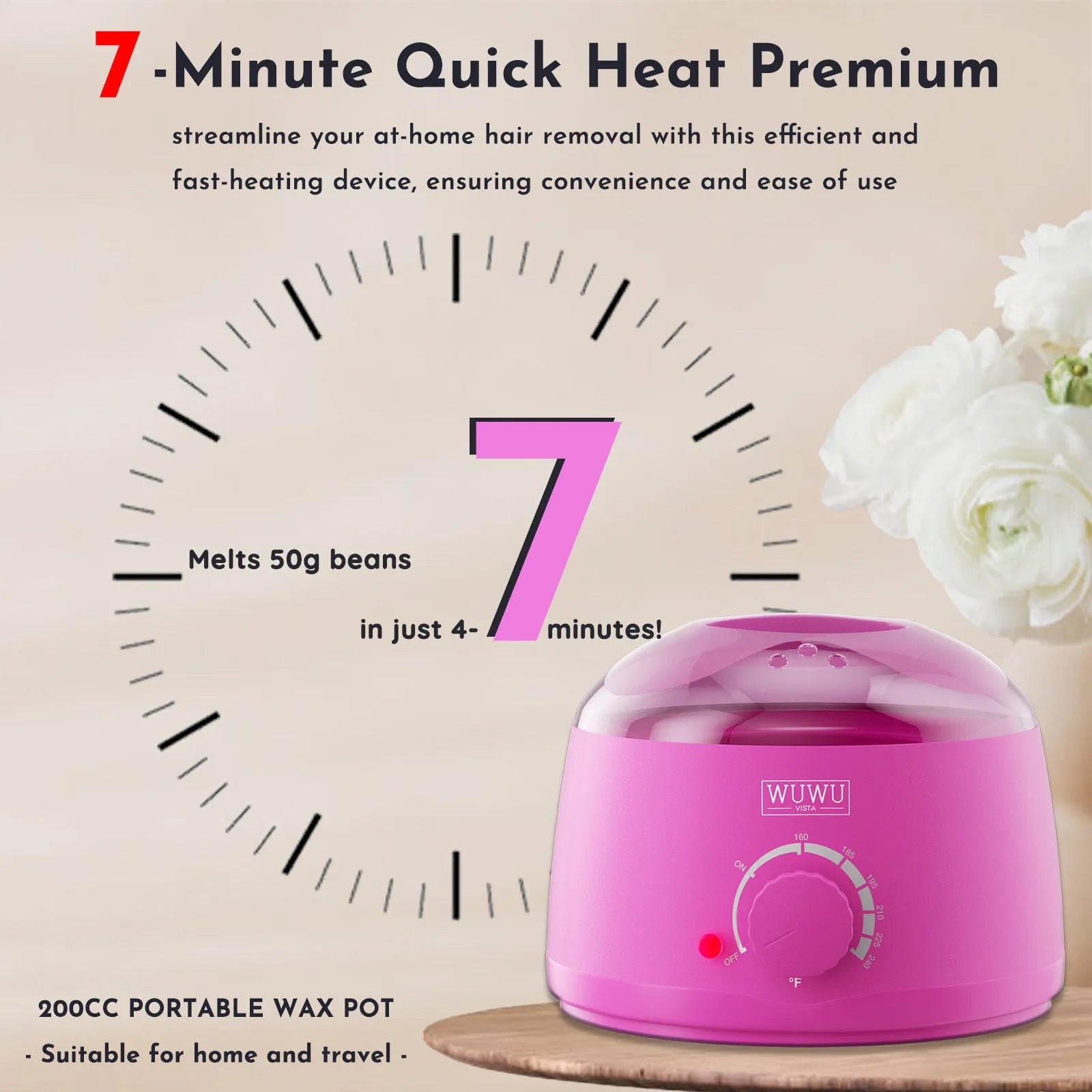 29-piece waxing gift set with compact wax warmer, wax beads, facial and body sticks, aftercare lotion and ice masks