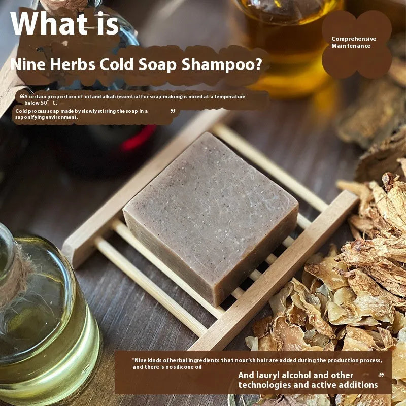 72g nine grass cold process shampoo soap bar with silicone-free formula