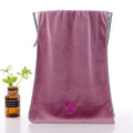 Pet microfiber bath towel in pink, blue, green, dark brown, and light gray for dogs and cats