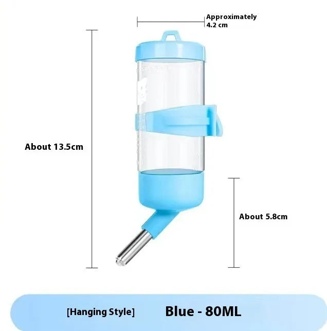 Ball kettle leak-proof plastic water feeder for small pets in green, showing the drinking valve.