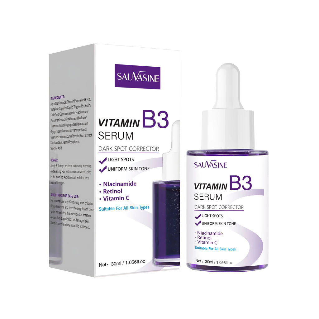 30ml vitamin B3 facial essence bottle for nourishing and moisturising skincare