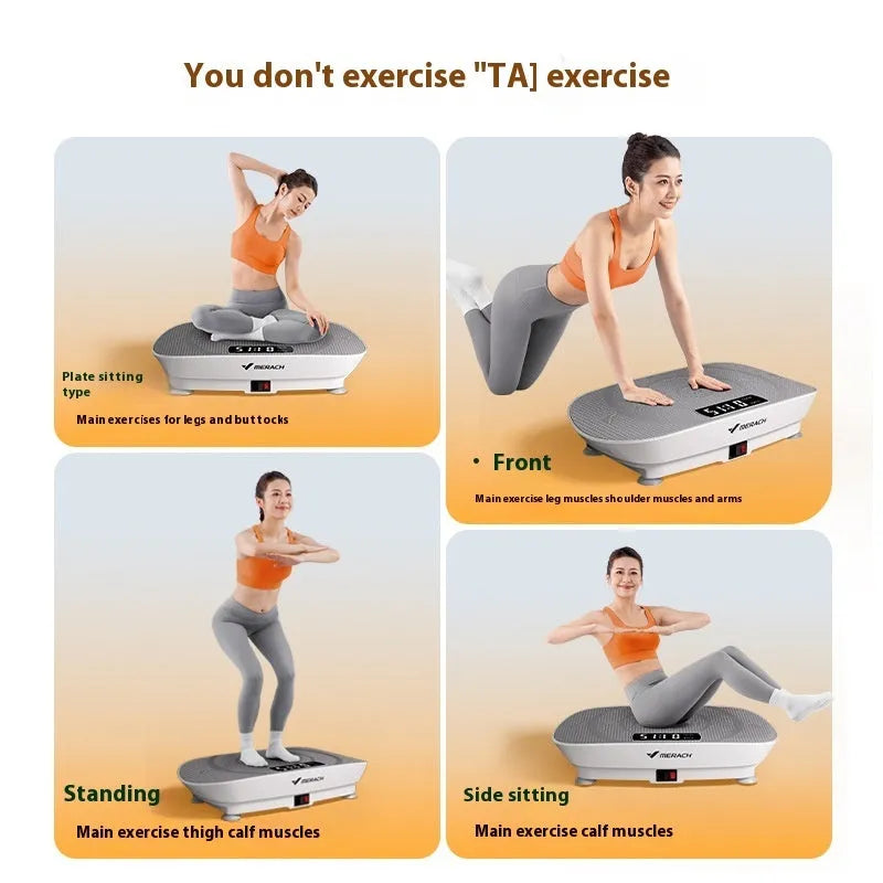 Portable grey smart power plate with Bluetooth connectivity measuring 58cm wide