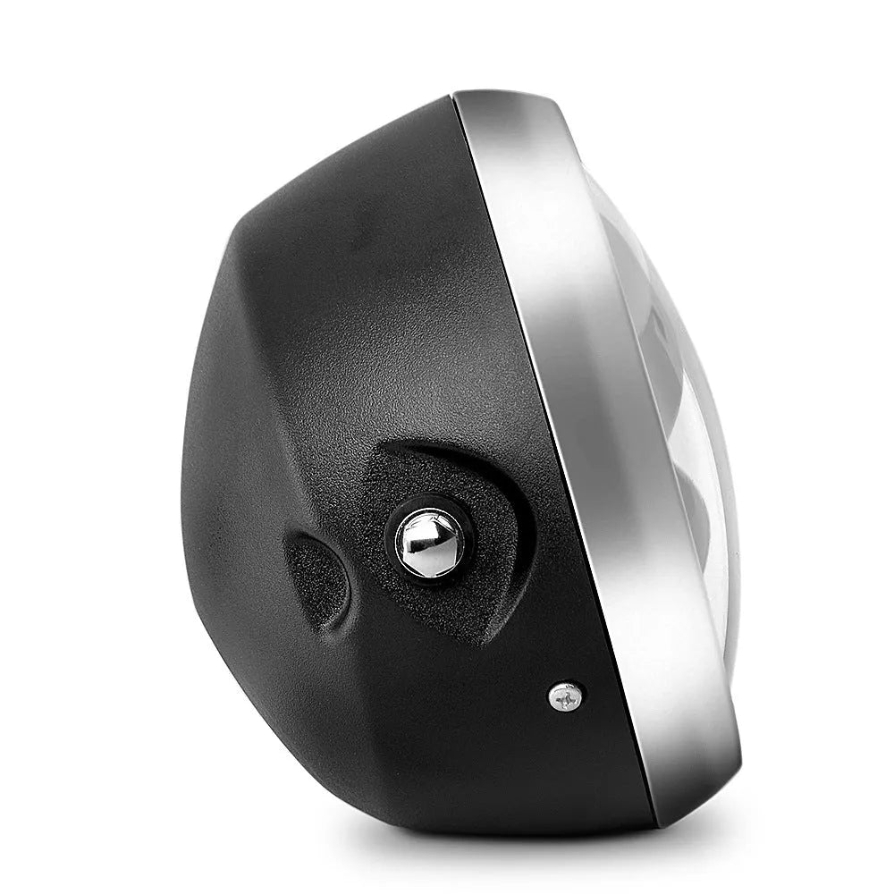 Fisheye motorcycle LED headlight 7.5 inch black ABS+aluminium IP67 waterproof