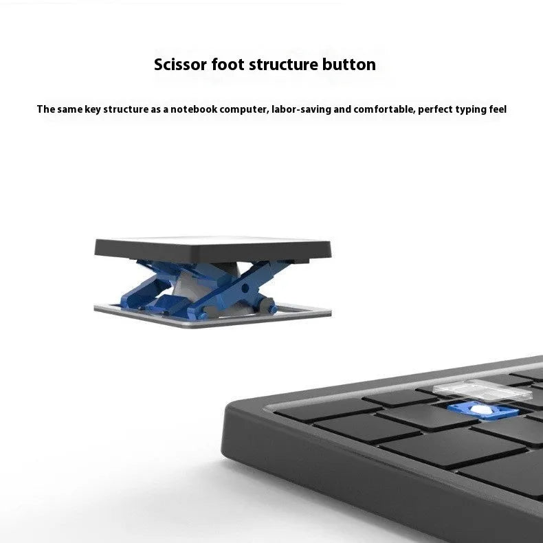 Three-in-one wireless Bluetooth keyboard with touchpad and leather sheath stand for tablets