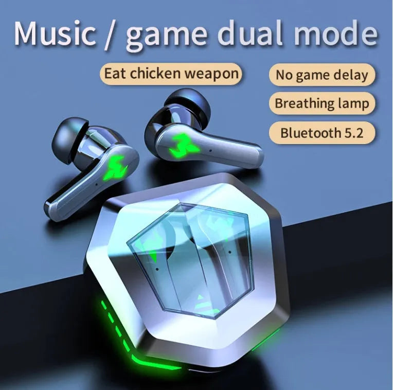 Black N35 gaming Bluetooth wireless in-ear headset with private mold design
