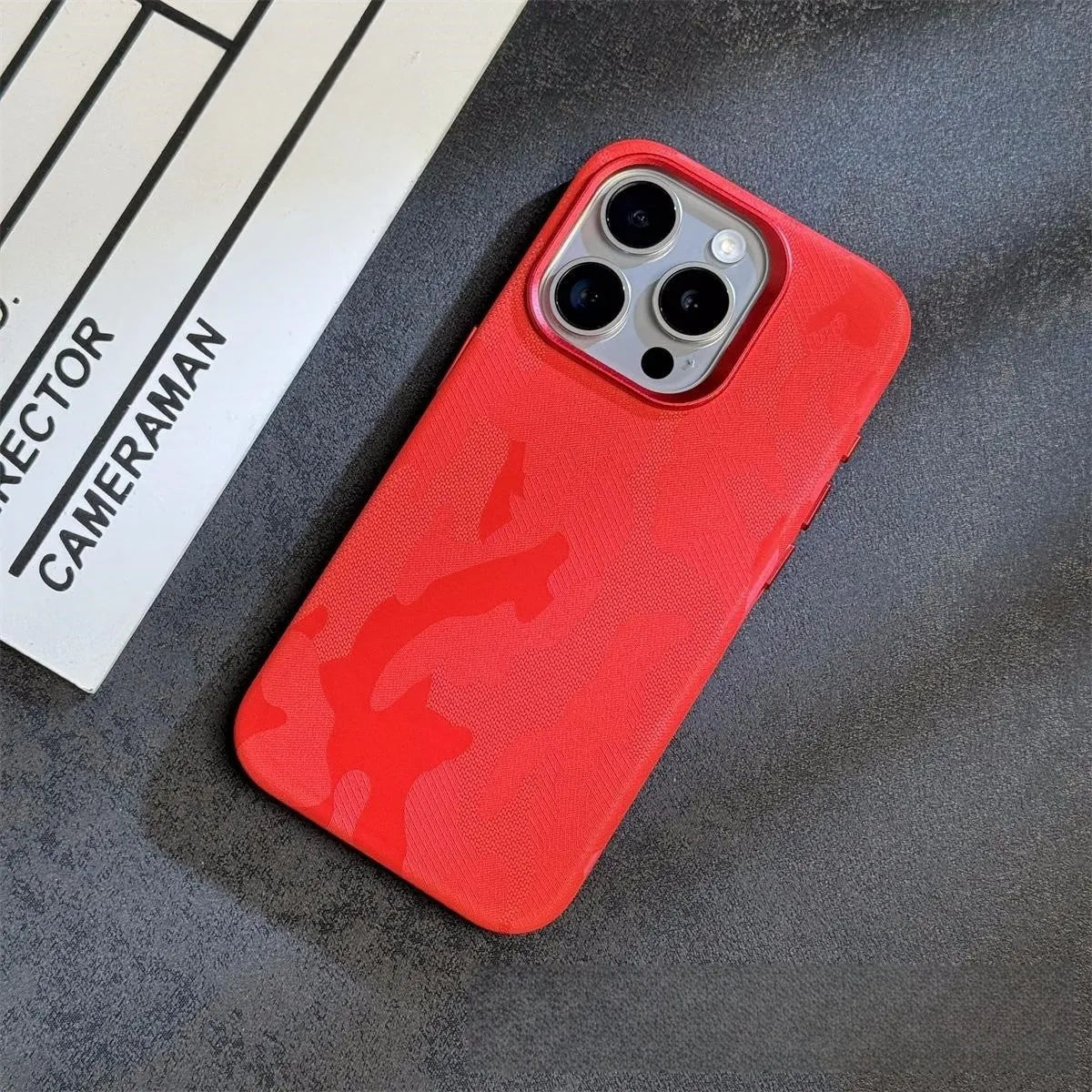Magnetic drop-resistant phone case in imitation leather for iPhone 12-15 series, dark purple colour, shockproof and anti-fingerprint