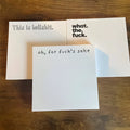 Square 75mm adhesive note paper with humorous English phrase covers