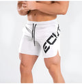 Men's elastic knee-length sports shorts in black colour for running and summer training