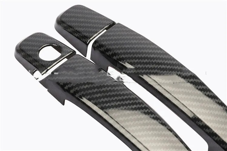 Carbon fibre pattern door handle cover for Opel Vauxhall Astra with classic cruze colour finish