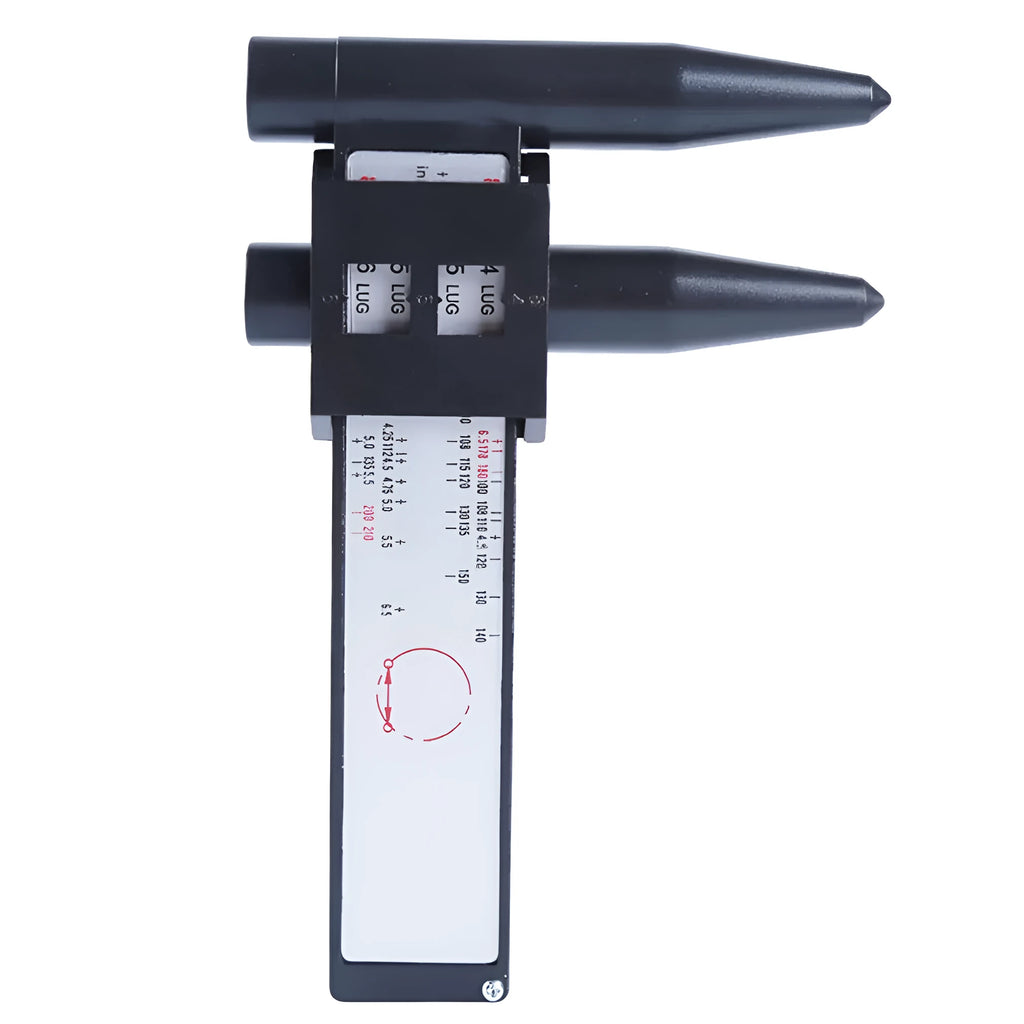 Digital electronic caliper measuring tool showing 180mm range and hole distance measurement capability