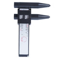 Digital electronic caliper measuring tool showing 180mm range and hole distance measurement capability