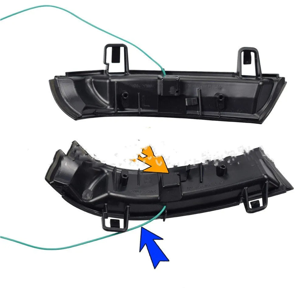 Volkswagen Golf MK5 running water sequential LED turn signal light in yellow or blue yellow.