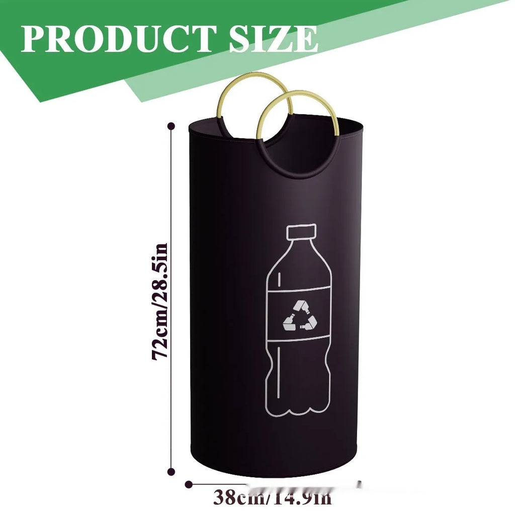 Round multifunctional office outdoor activity trash can in PP plastic measuring 38x72cm with optional pattern
