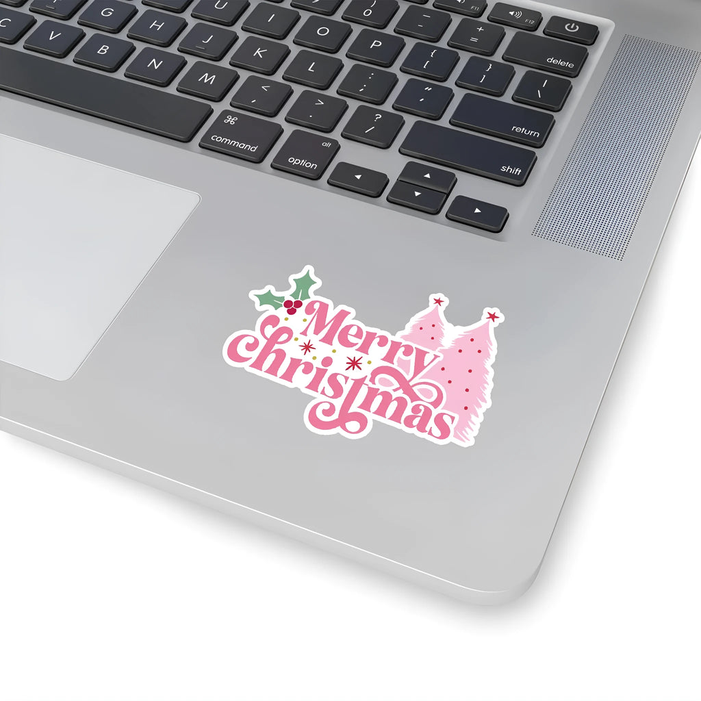 Assortment of 50 cute Christmas themed waterproof stickers ranging from 4cm to 8cm in size on a sheet.