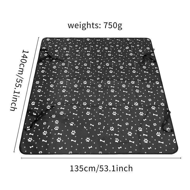 Water resistant car pet mat for rear seat dog protection in various colours and patterns