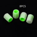 Rubber luminous car valve caps measuring 16mm diameter for universal tyre valve stems