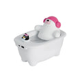 White USB desktop humidifier with 550ml water tank on wooden desk