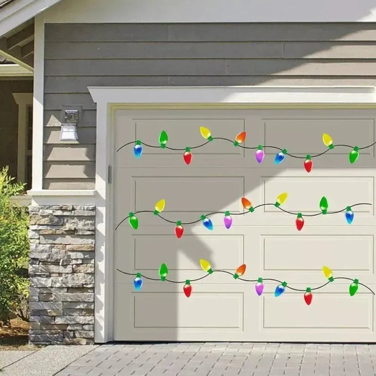 Christmas reflective magnetic light bulbs set with 24 bulbs and 12 wires for metallic surface decoration