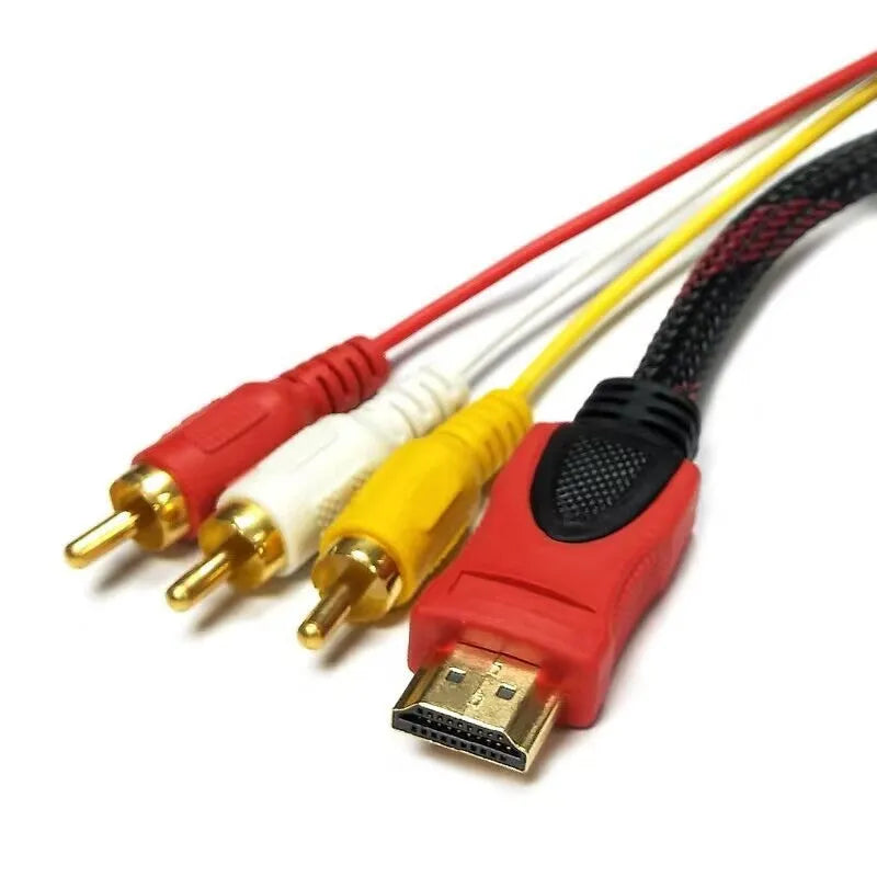 HDMI to AV15 M conversion cable with 1.5m length and alloy connectors