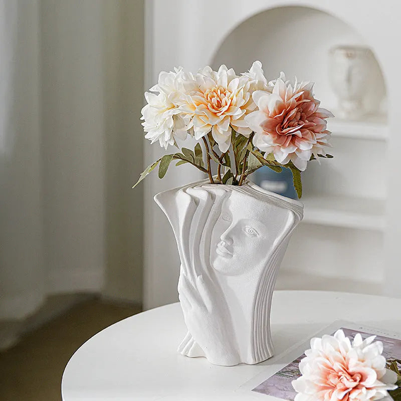 Creative ceramic book stand with glazed finish used for desktop storage and office decoration
