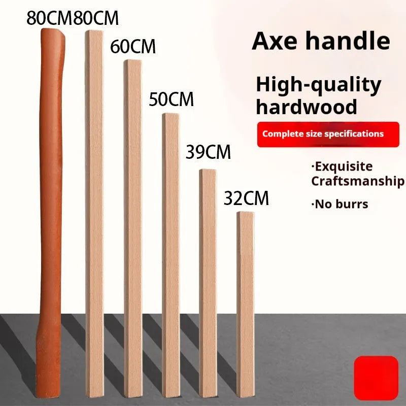 Locust wood axe handle replacement showing hardwood construction and square mounting end