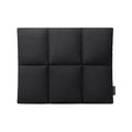 Soft fluffy black polyester laptop sleeve for 13 to 15.6 inch laptops with sewing thread details.